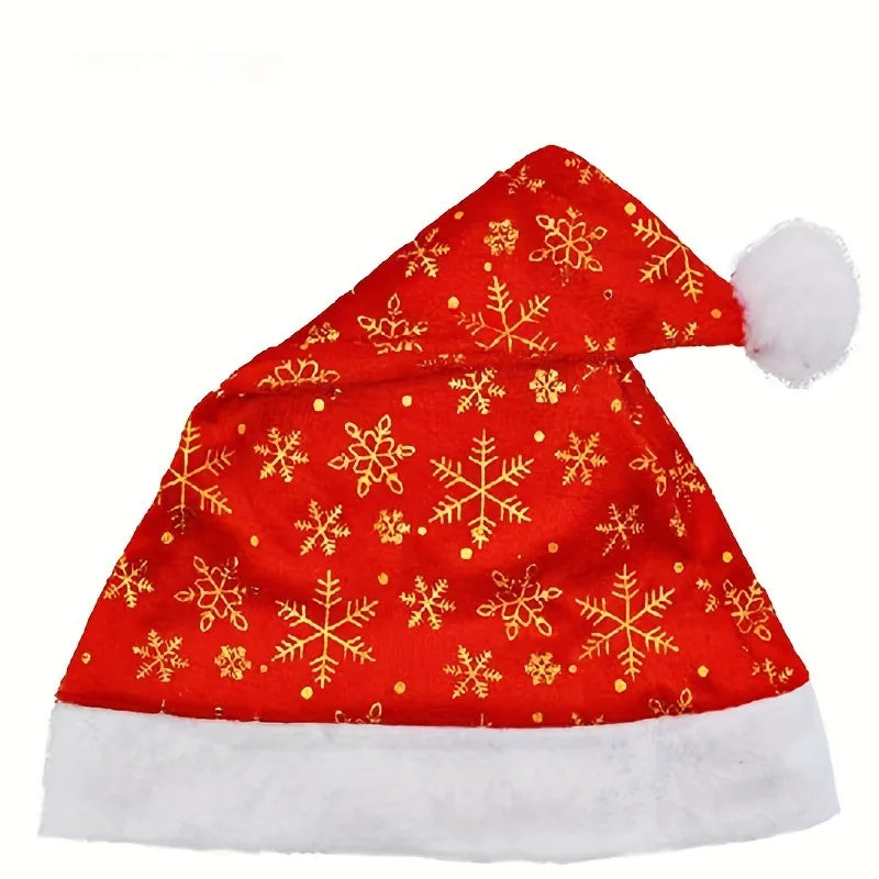 Brand new styleChristmas Santa Hat Xma Long Plush Holiday Red Hat For Adults And Kids Unisex 2024  Year Festive Party Supplies