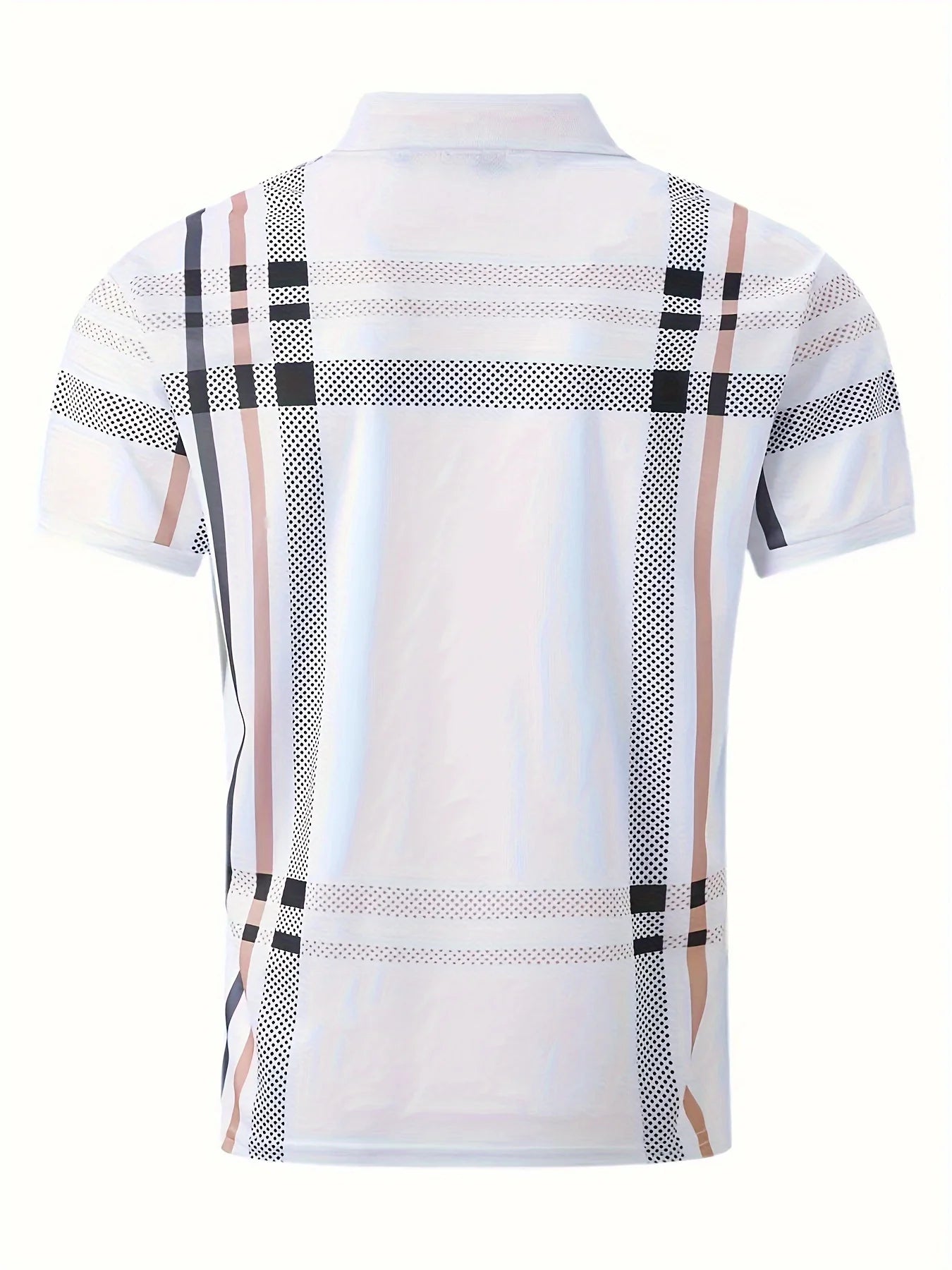 2024 new casual lapel polo shirt, men's fashionable versatile trend top summer pullover short sleeved t-shirt