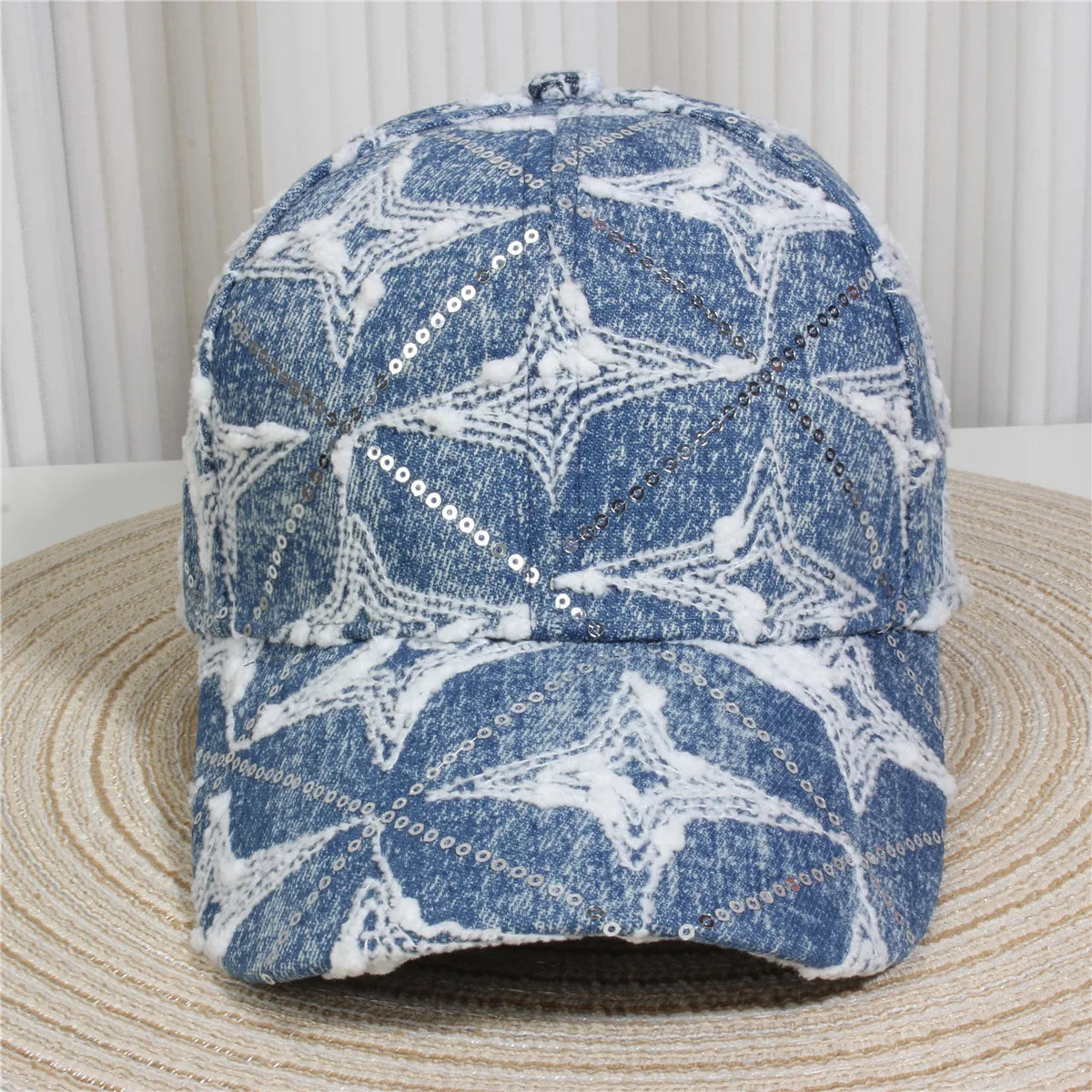 Women's Baseball Cap Diamond Painting Embroidery Flower Denim Snapback Hats Jeans Woman Female Cap Cowboy Summer Sun Hat