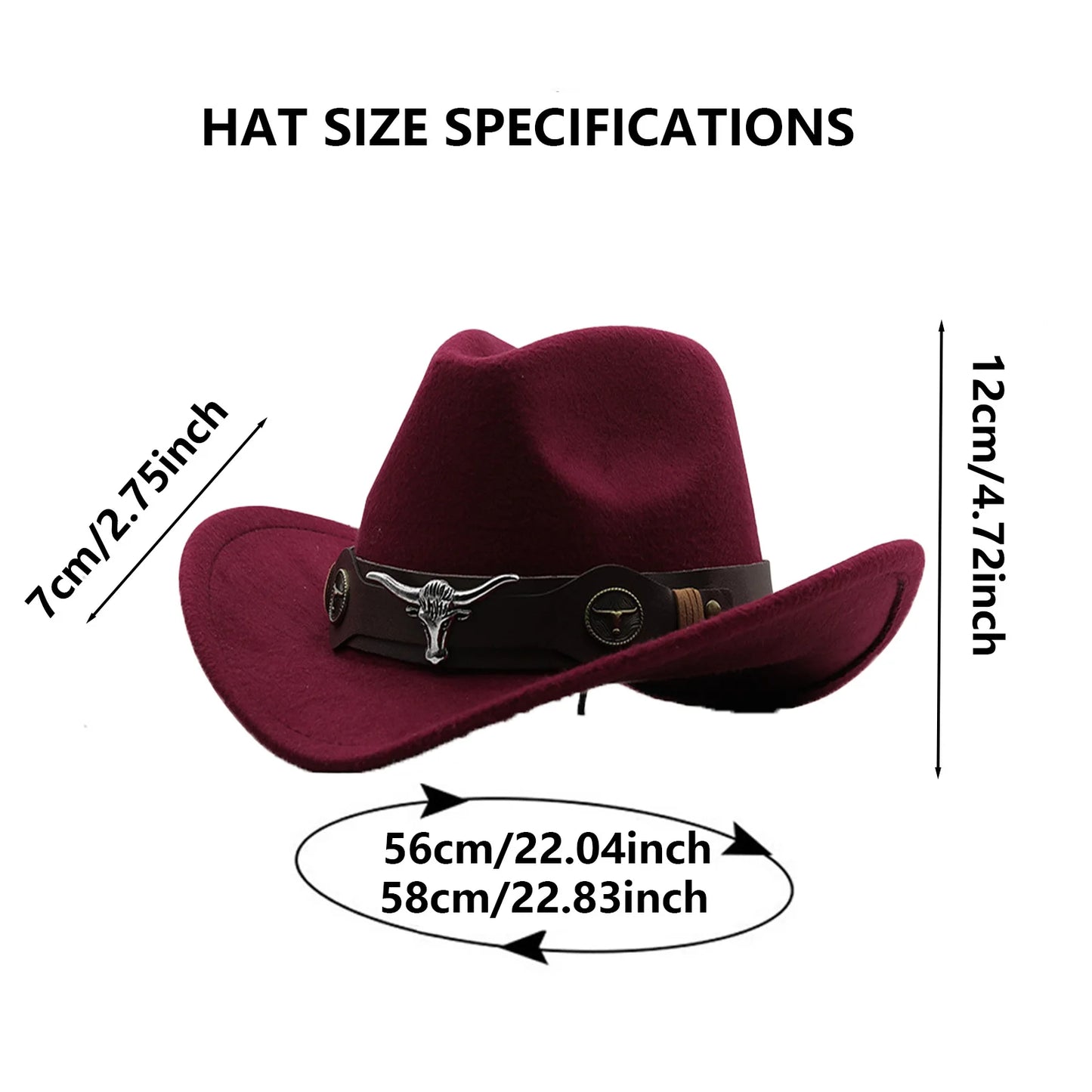 Western Cowboy Hats with Shapeable Wide Brim Unisex Western Cowboy Hat for Men Women and Teens