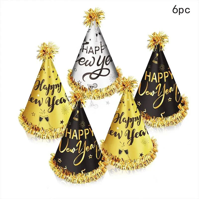 6Pcs Birthday Party Decorative Hats Adults children Home Party Handicrafts Cap Festival Christmas New Year Gifts