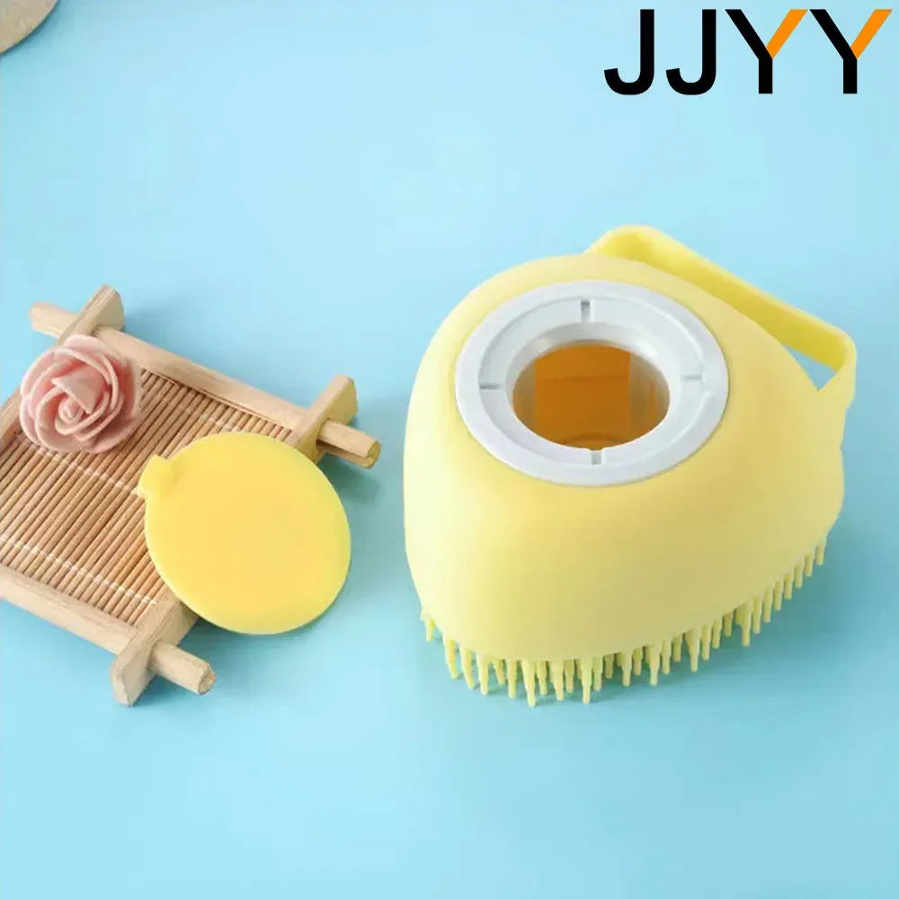 JJYY Bathroom Puppy Big Dog Cat Bath Massage Gloves Brush Soft Safety Silicone Pet Accessories for Dogs Cats Tools Pet Products