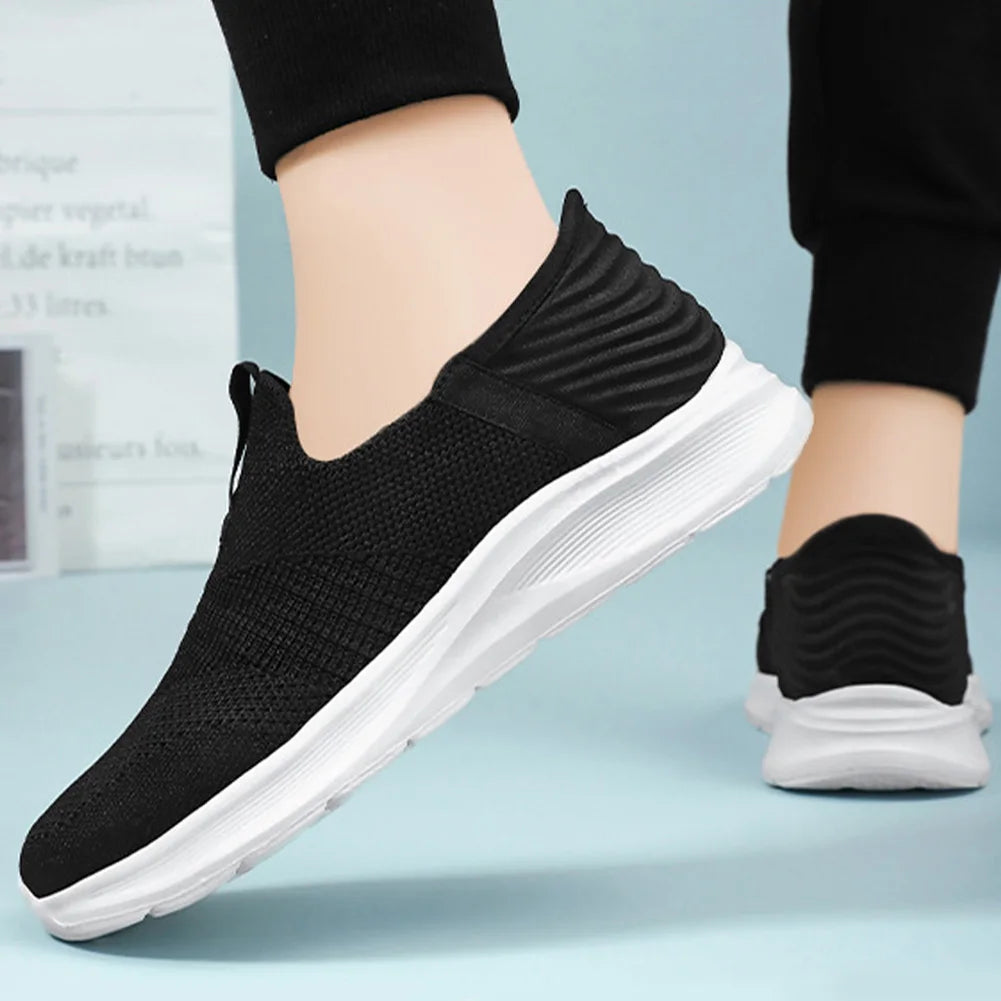 Women Casual Flat Barefoot Shoes Breathable Knitted Orthopedic Walking Sneakers Spring Autumn Sport Female Running Jogging Shoes