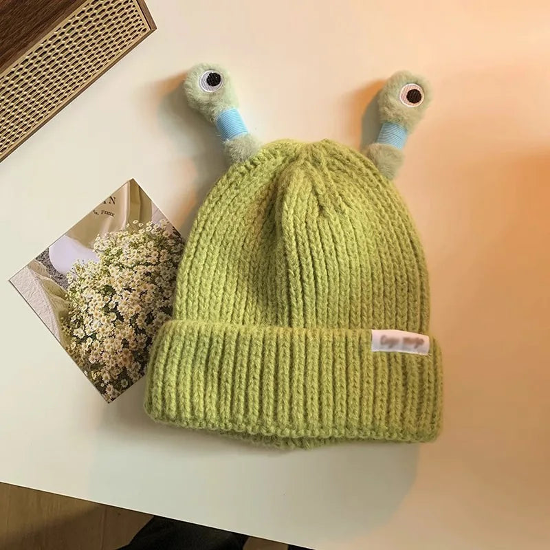 New Parent-Child Light Up Hat Cute Frog Cartoon Funny Winter LED Cap Beanie For Women Kids Trending Party Halloween Christmas