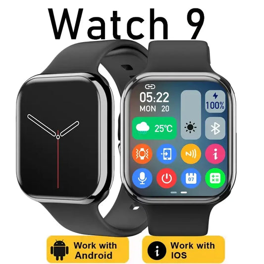 2024 Watch 9 Smart Watch Men Body Temperature BT Call NFC Always on Display GPS Sport Watches Women Smartwatch For Apple Android