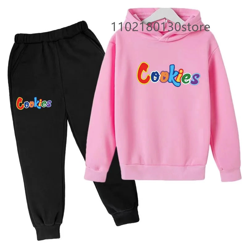 Children's Spring/Autumn Casual Sportswear Boys and Girls Hoodie+Pants 2-piece Set Daily Children's Clothing Set 3-14 Years Old