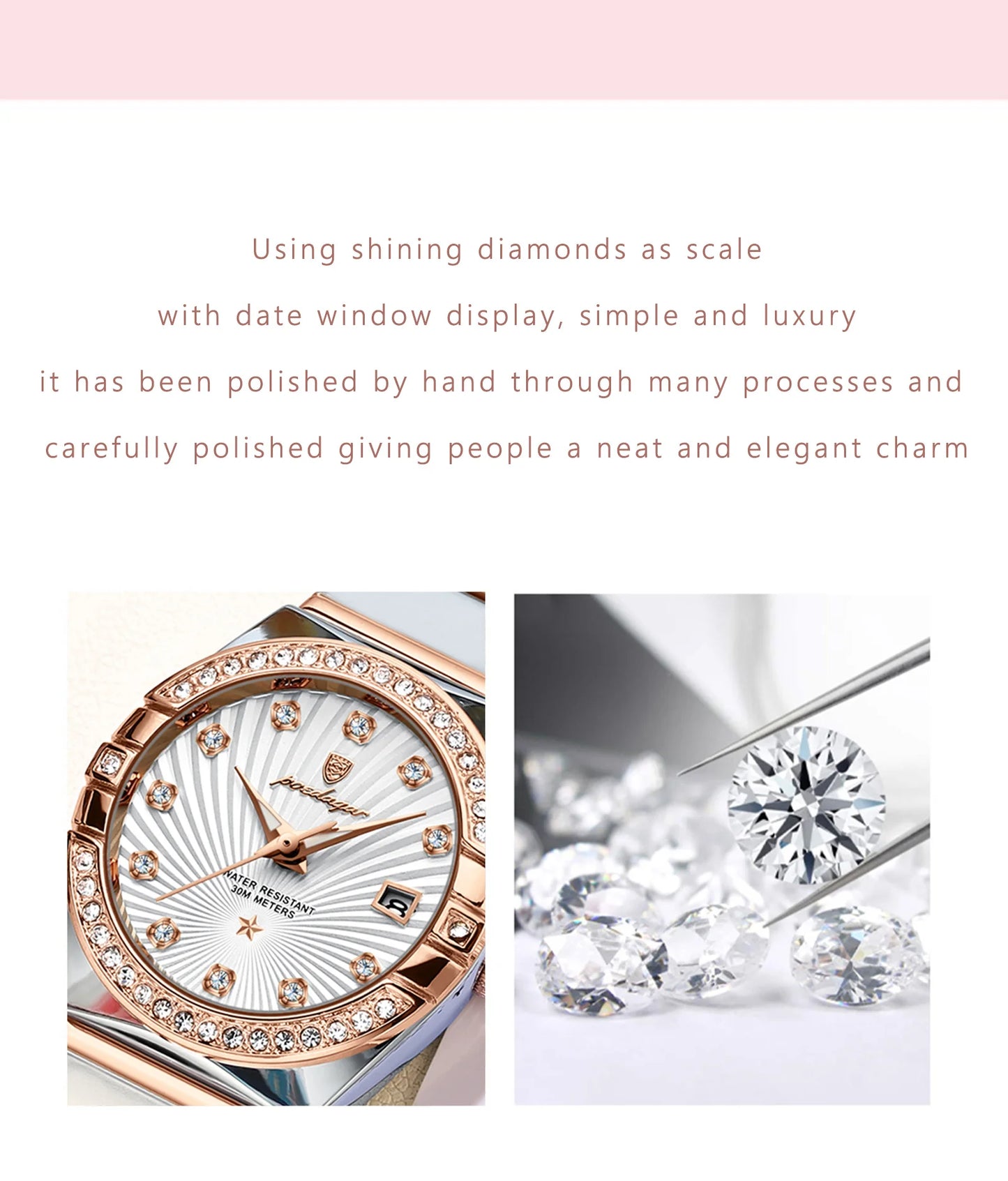 POEDAGAR Luxury Woman Wristwatch Waterproof Luminous Date Stainless Steel Watch For Ladies High Quality Quartz Women Watches+box