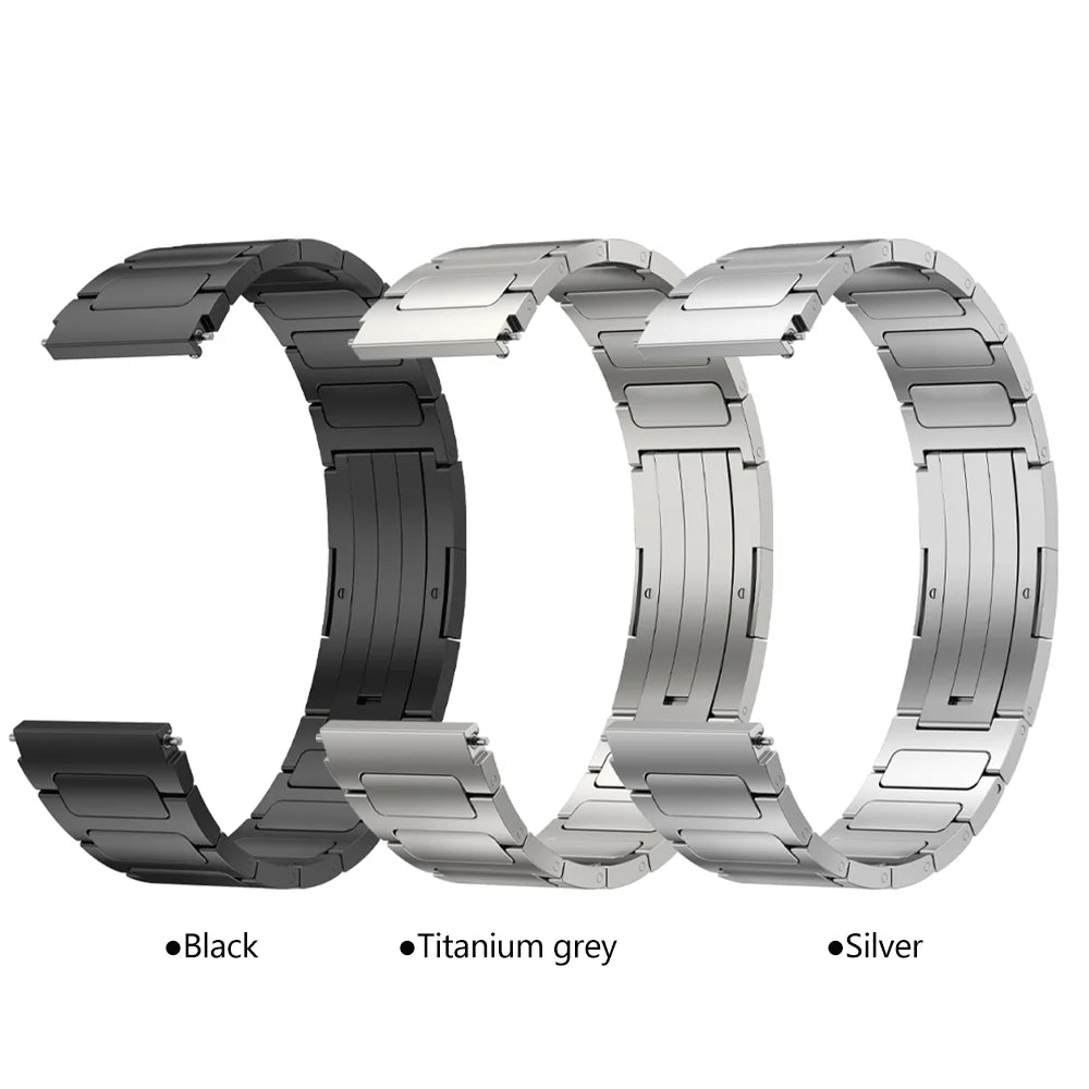 22mm Luxury Titanium Strap For Huawei Watch 4 Ultimate GT 2/2e 3pro 42mm 46mm 4PRO Metal Bracelet For Samsung Gear S3 45mm Band