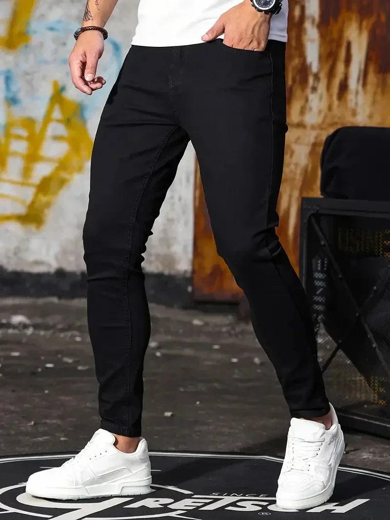 2024 Mens Slim Fit Classic Skinny Jeans Casual Street Style Comfortable Casual Mens  Skinny Jeans Male Slim Fit Pencil Denim