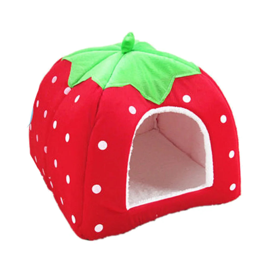 Kennel Doggy Fashion Cushion Basket Soft Strawberry Pet Dog Cat House Pet Tent Dog House Small Dogs Kitten Bed Cat House