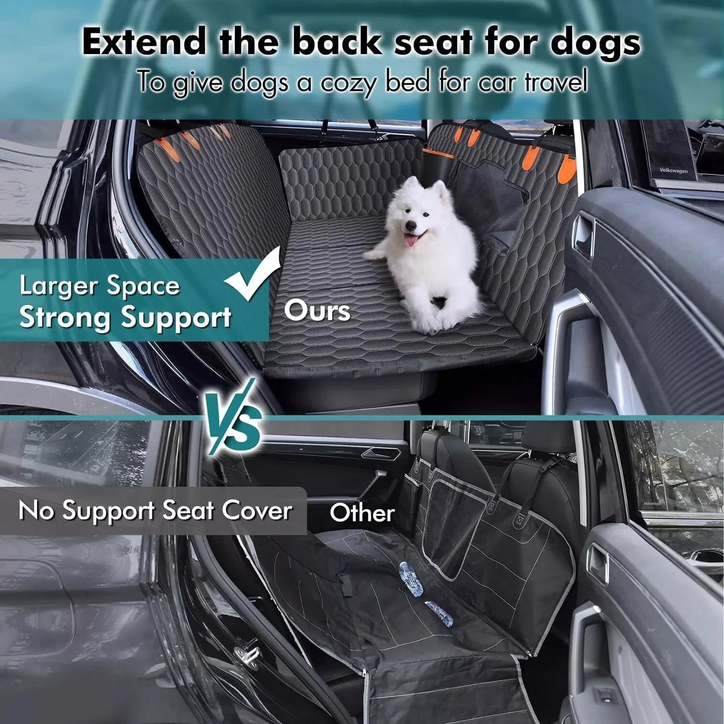 Waterproof Car Back Seat Protector Pet Dog Seat Cover for Truck Suv Hammock Mat