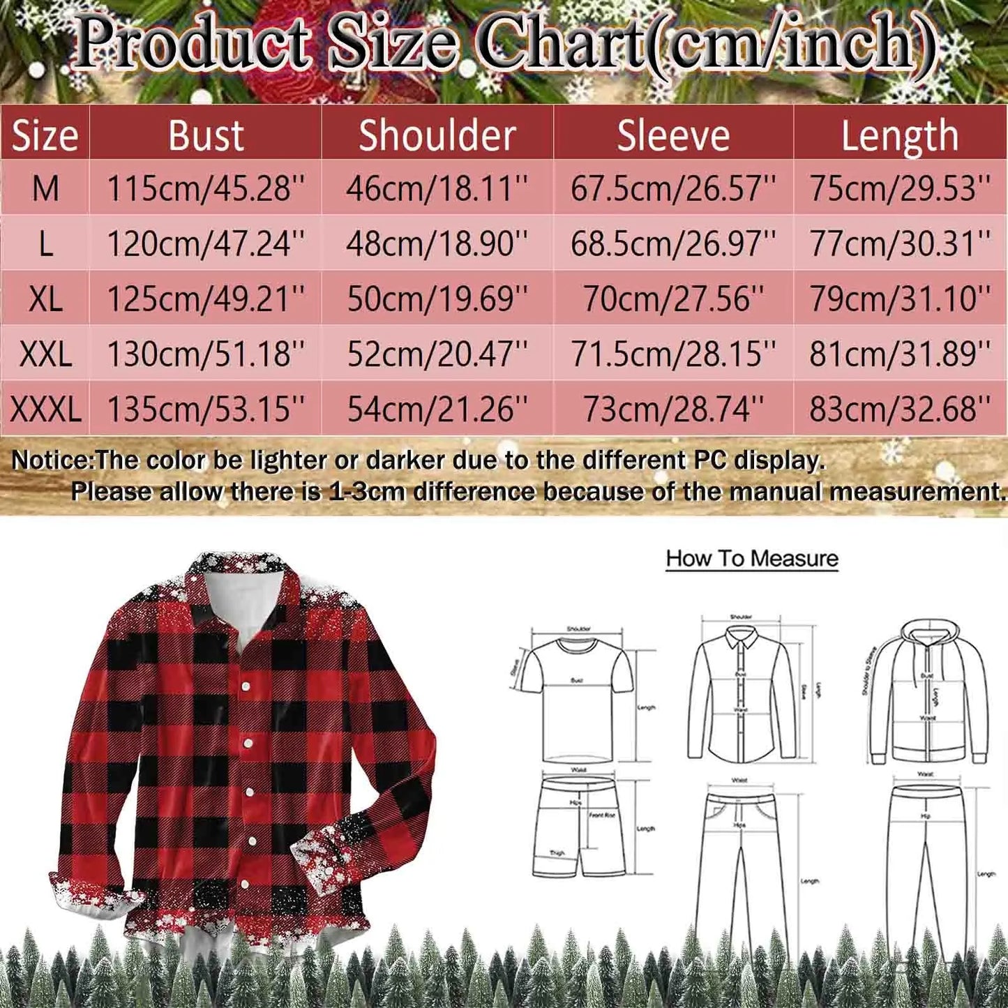 Male Patchwork Clothing Christmas Long Sleeve Lapel Men Shirts Xmas Casual Print Button Up Shirt Plus Size Party Tees Top Autumn