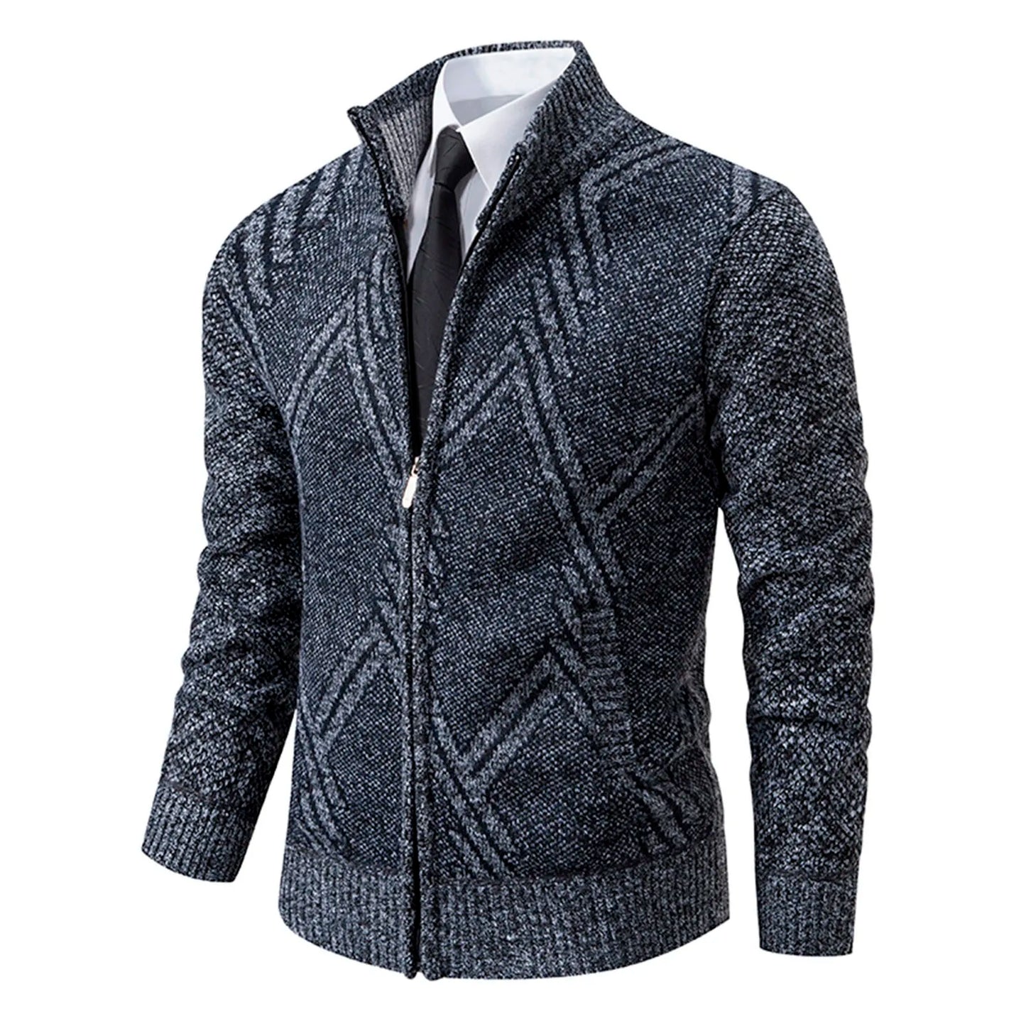 Winter Jackets Men Cardigans Sweaters New Male Thicker Warm Casual Sweatercoats Zipper Slim Fit Fleece Jacket Men Coat Knitwear