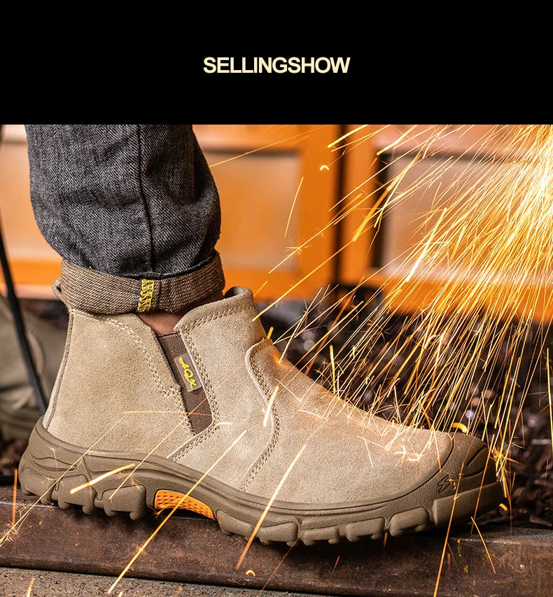 Men Work Safety Shoes for Electric Welder Insulated Protective Sneakers Anti Scalding Work Shoes Outdoor Anti Slip Hiking Shoes