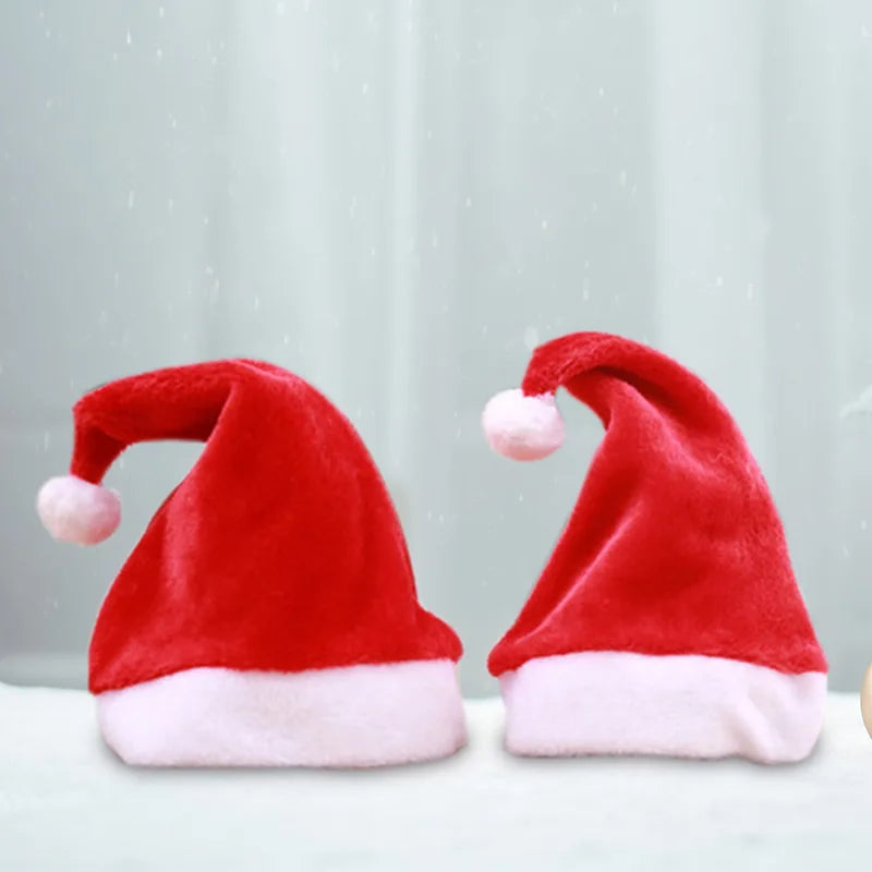 Christmas decorations plush cloth Santa hat Japanese and Korean adult children Christmas hat gift