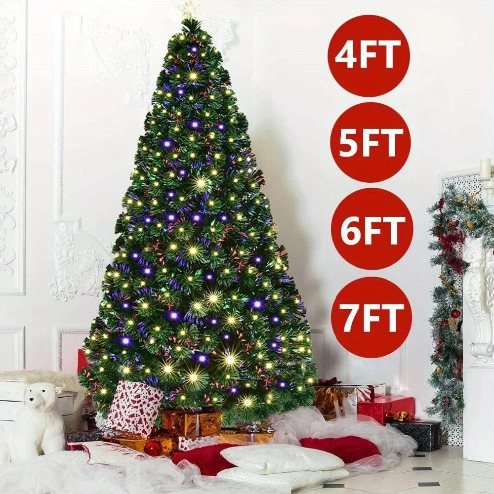 Christmas Tree Fiber-optic outdoor holiday home with lights