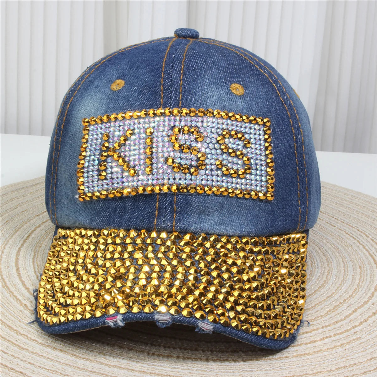 Women's Baseball Cap Diamond Painting Embroidery Flower Denim Snapback Hats Jeans Woman Female Cap Cowboy Summer Sun Hat