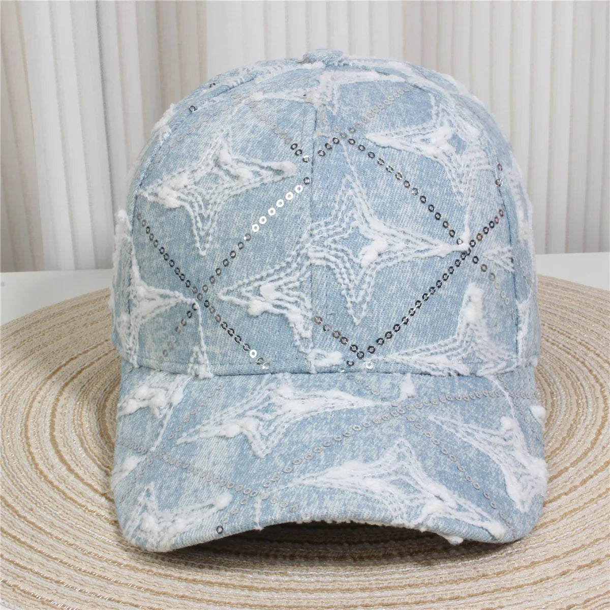 Women's Baseball Cap Diamond Painting Embroidery Flower Denim Snapback Hats Jeans Woman Female Cap Cowboy Summer Sun Hat