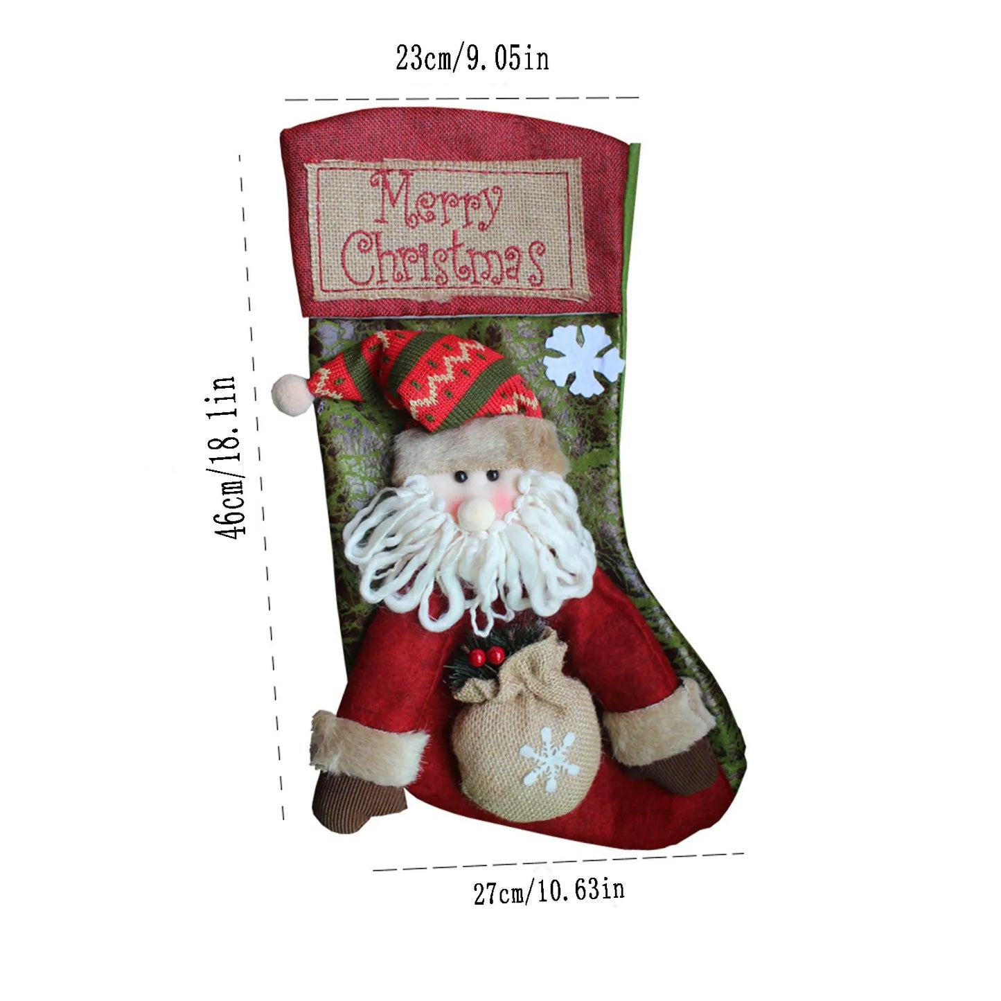 2024 New Christmas Socks Hanging Decorations Embroidered Socks Gift Bags Christmas Decoration Pendants