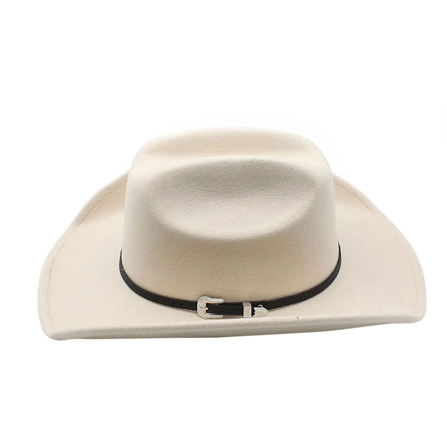 2024 Men and Women Western Cowboy Hat Felt Wide Brim Classic Outdoor Fedora Cowboy Buckled Hat Suitable for Adults and Teenagers