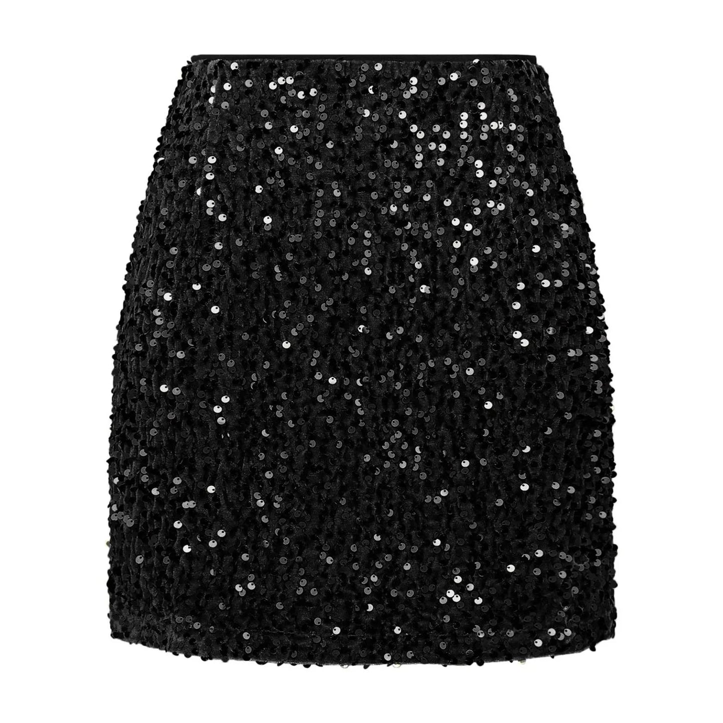 Sequins Women's Mini Skirt High Waist Glitter Slim Fit Bodycon Skirts Solid Color Party Wear Evening Club Female Short Skirts