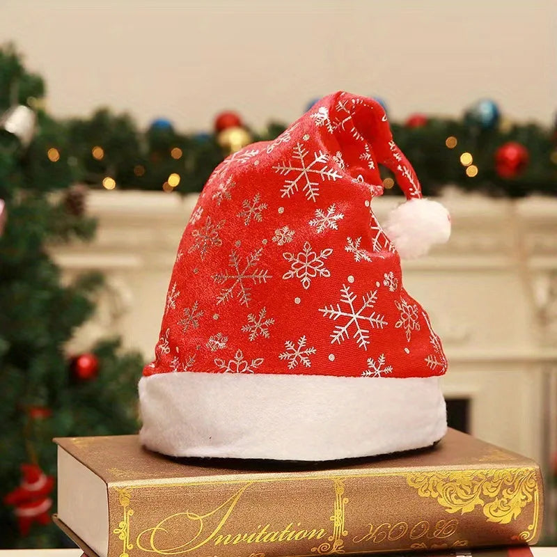 Brand new styleChristmas Santa Hat Xma Long Plush Holiday Red Hat For Adults And Kids Unisex 2024  Year Festive Party Supplies