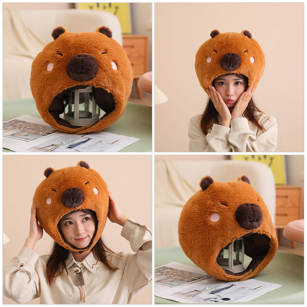 Animal Mask Animal Hat Clothing Cap Cartoon Headwear Stuffed Rodent Hat Christmas Party Cosplay